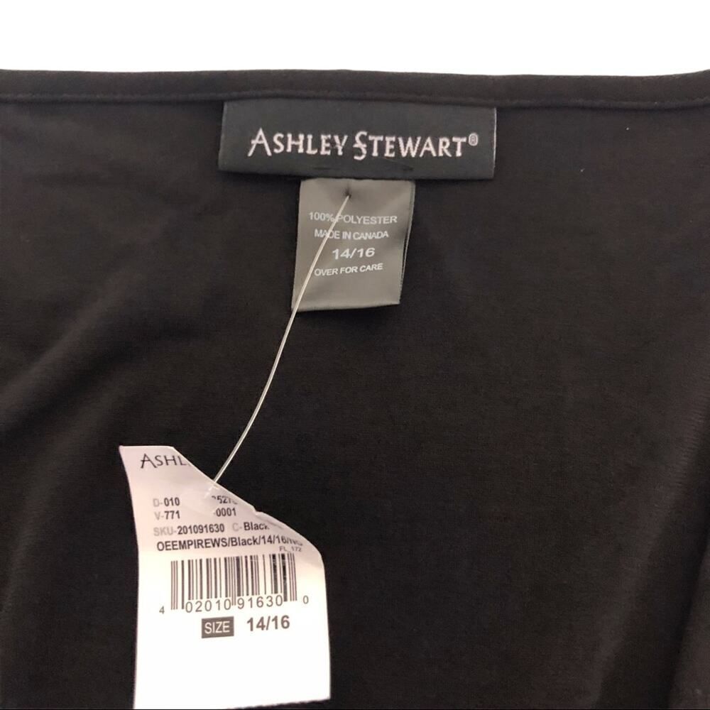 Ashley Stewart Black Empire Waist Dress - Picture 6 of 11